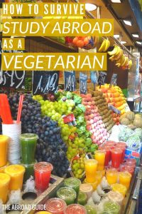 Vegetarians studying abroad-- here's how to survive studying abroad as a vegetarian. How to stay healthy, how to communicate that you're a vegetarian during your semester abroad, and other tips to help you stick to your vegetarian-ism.