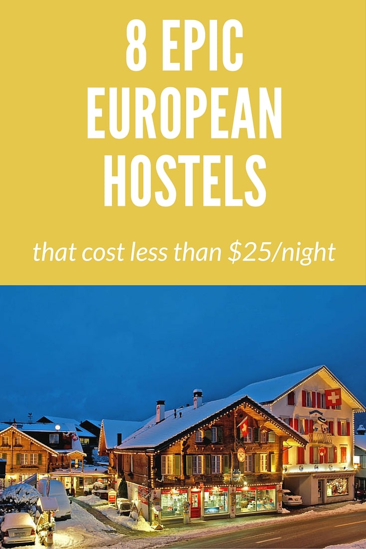 8 Hostels in Europe that Cost Less than $25 to stay in but that are still AMAZING. Stay in one of these cheap and awesome hostels while in Europe.
