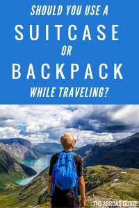 Should you use a suitcase or backpack while traveling during your study abroad semester? We break down the pros and cons of using a suitcase vs a backpack, and recommend both suitcases and backpacks fit for travelers or study abroad students.