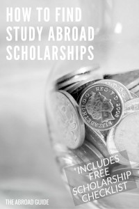 How to Find Study Abroad Scholarships - if you need money for study abroad then this list will tell you where and how to find study abroad scholarships. It includes a free study abroad scholarship checklist to help you find and apply for as many study abroad scholarships as possible.