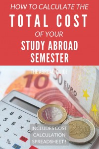 Calculate the total cost of your study abroad semester, including what you'll spend on weekend travel, eating out, partying and more while you're studying abroad. Includes a free spreadsheet to help you calculate how much your semester abroad will cost.
