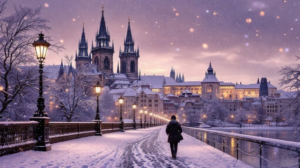 enchanting snowy cityscape experience