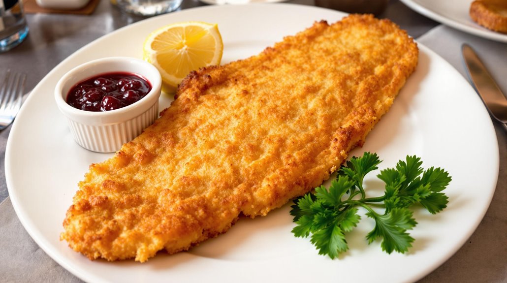 golden fried meat cutlet