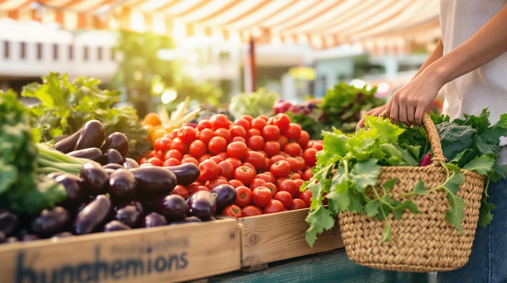 grocery shopping and markets