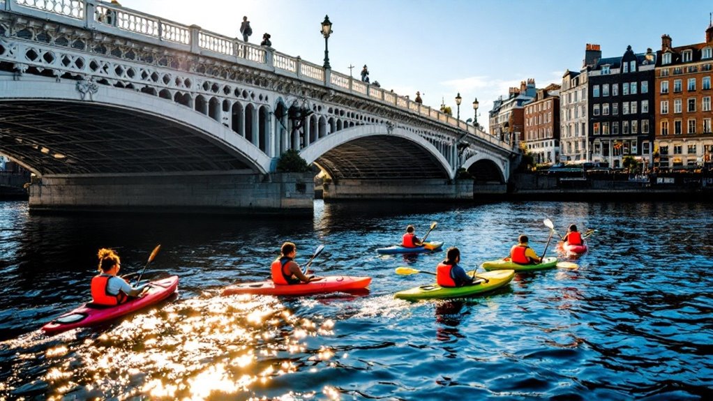 kayaking on river liffey