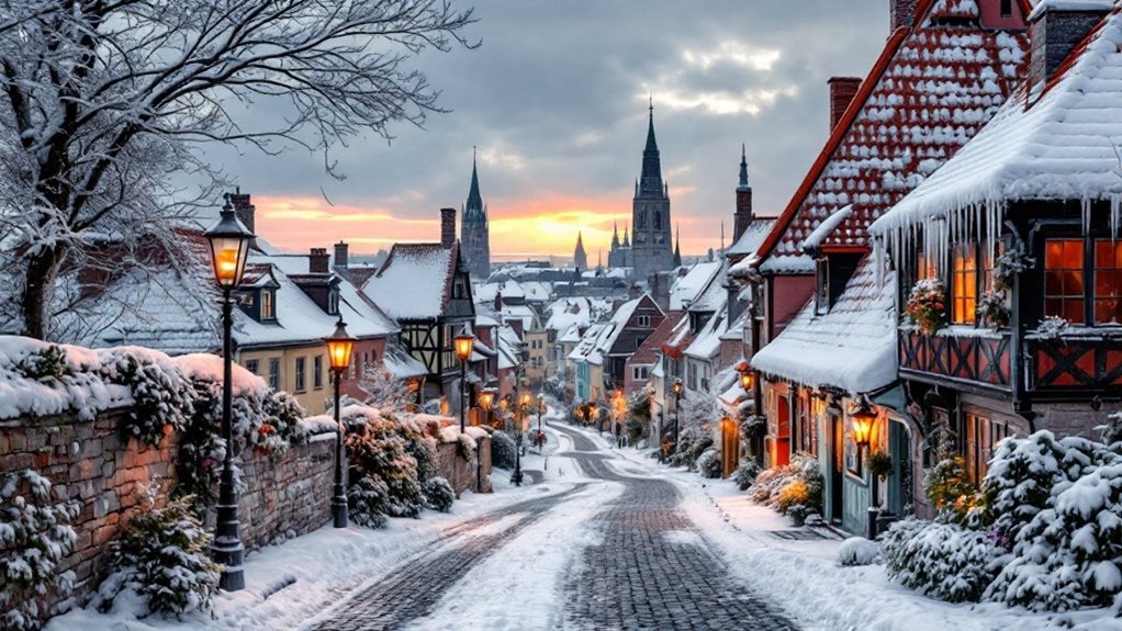 medieval tallinn s snowy streets