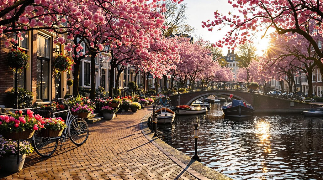 springtime european city exploration