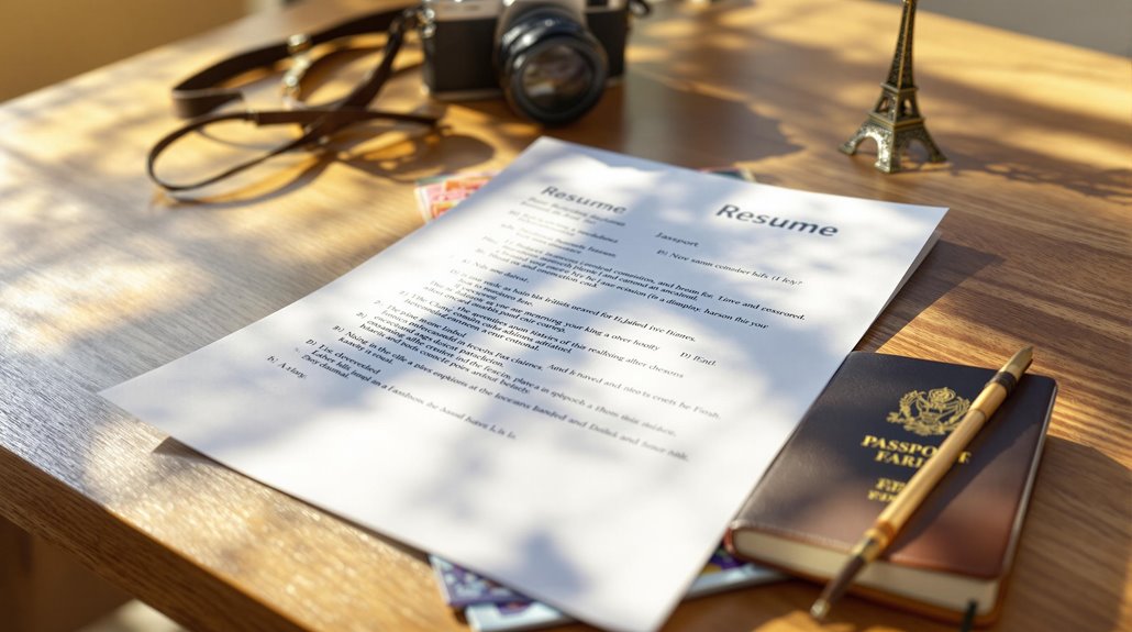 study abroad resume tips