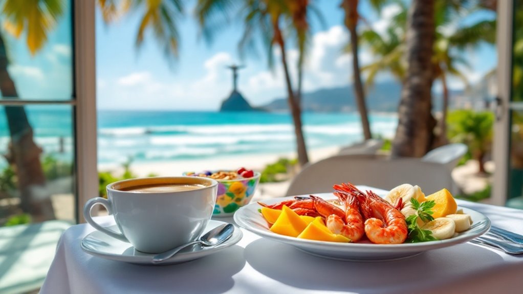 tropical cuisine by beaches