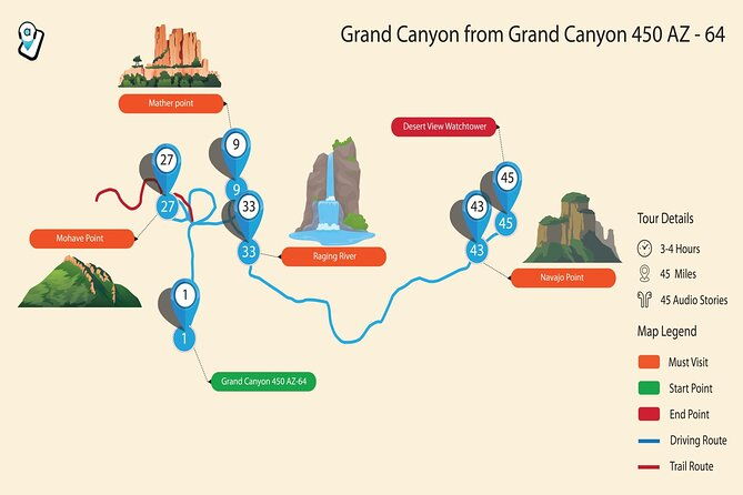 grand-canyon-south-east-rim-self-driving-walking-shuttling-tour