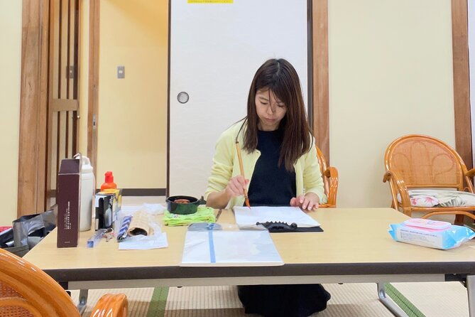 kimono-calligraphy-japanese-culture-experience-in-nakano