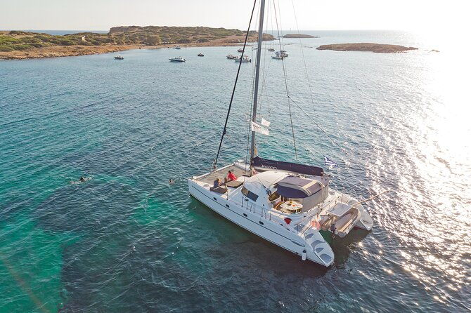 athens-semi-private-sunset-catamaran-cruise