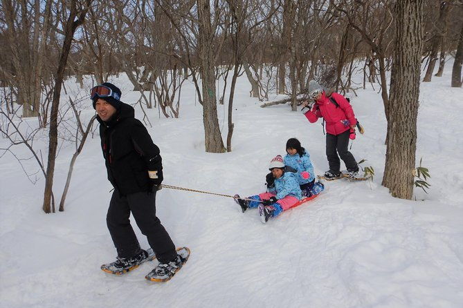 first-snow-play-snowshoe