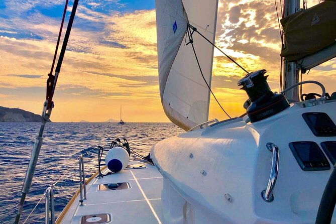 half-day-premium-catamaran-cruise-in-santorini-including-oia