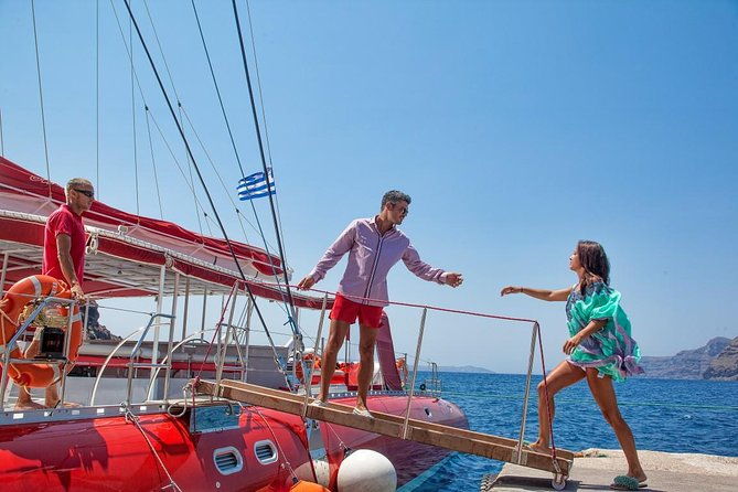 sailing-catamaran-cruise-in-santorini-with-bbq-drinks-and-transfer