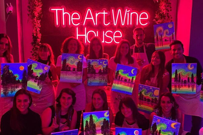 paint-a-neon-fluorescent-picture-while-drinking-unlimited-wine