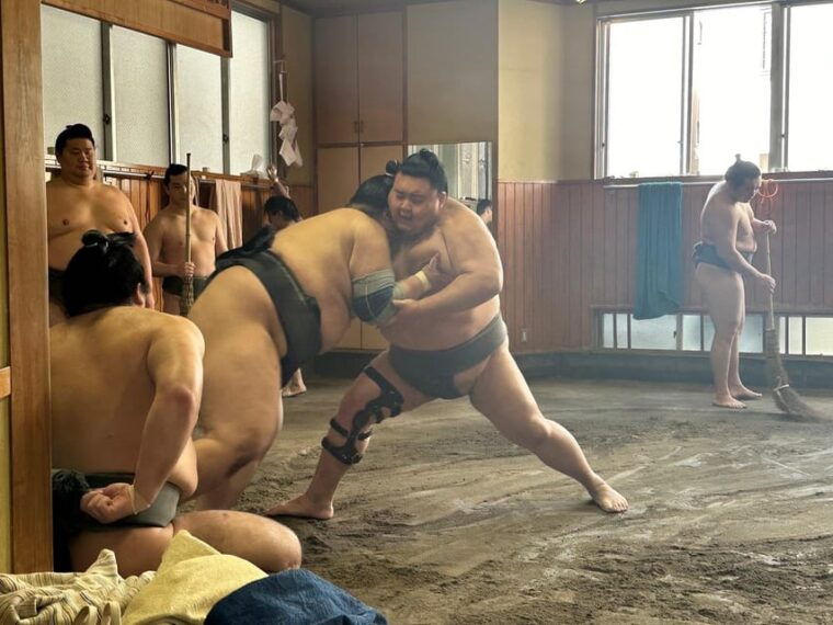 tokyo-visit-sumo-morning-practice-with-english-guide