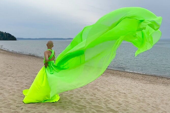 Flying Dress Photo Shoot in Traverse City