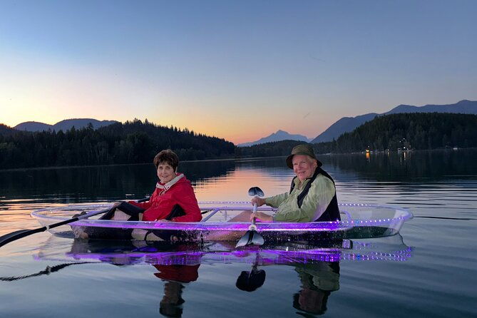 Illuminated Glass Kayak Sunset Tour Near Glacier Natl Park