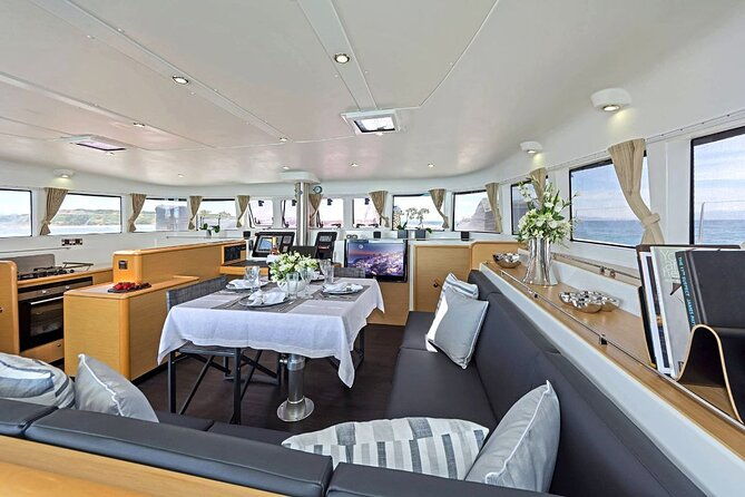 5-hour-private-day-or-sunset-cruise-in-large-majestic-catamaran