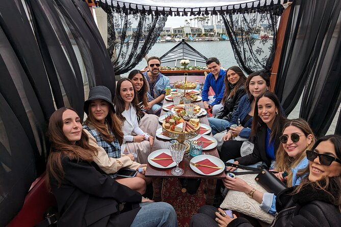 beautiful-luxury-picnic-on-a-docked-gondola-boat-in-coronado