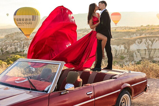 cappadocia-private-photo-shoot-with-flying-dress-vintage-car
