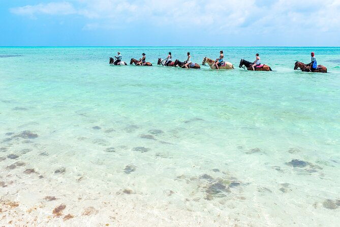 group-beach-and-ocean-horseback-adventure-in-providenciales
