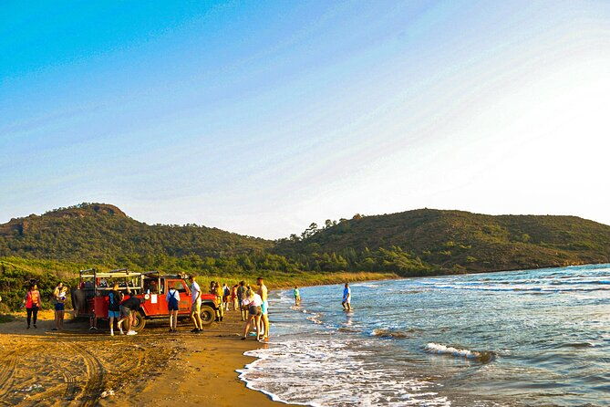 sunset-and-beach-party-swim-with-barbeque-dinner-4x4-jeep-from-marmaris