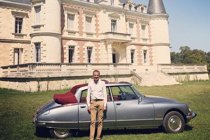 medoc-luxury-wine-trip-from-bordeaux-citroen-ds-limousine-convertible