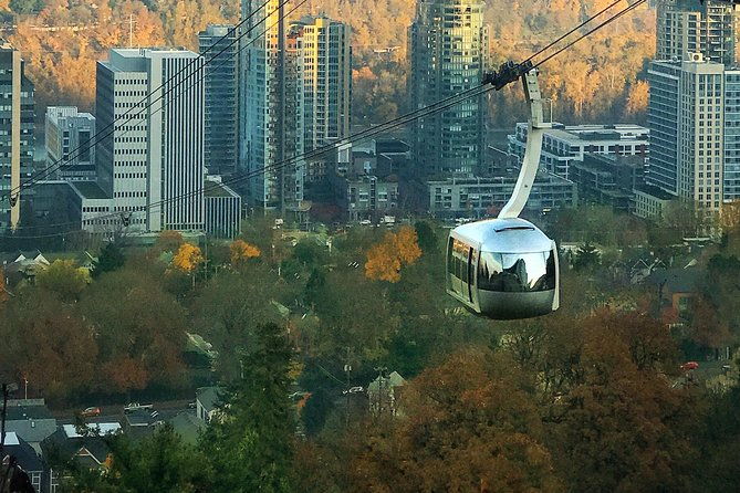 aerial-tram-ride-with-doughnuts-at-sunrise-in-portland-oregon