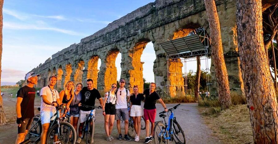 rome-appian-way-catacomb-sunset-e-bike-tour-with-aperitif