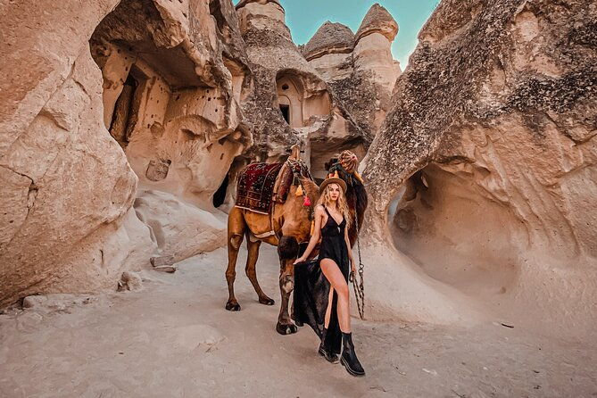 camel-ride-through-cappadocias-fairy-chimneys-with-balloon-view