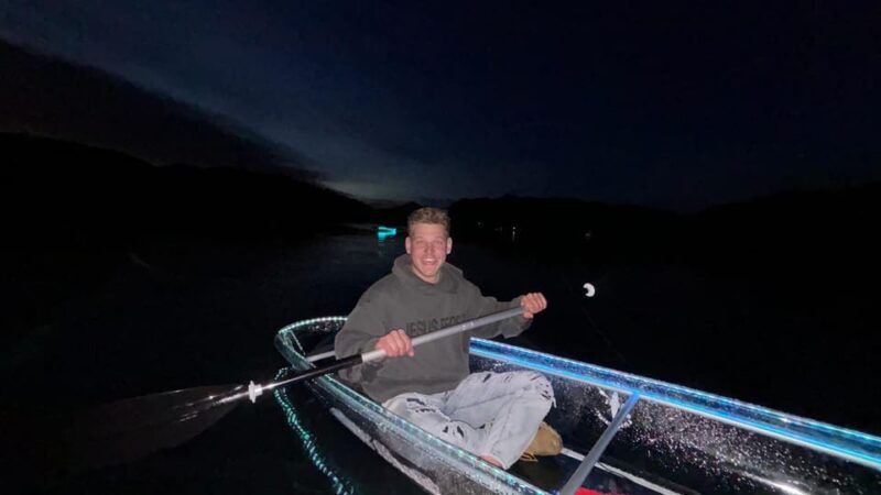 west-glacier-montana-illuminated-sunset-guided-kayak-tour