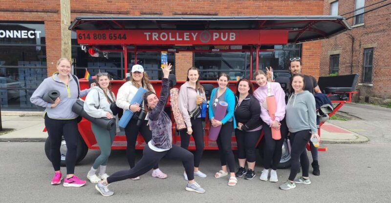 yoga-coffee-tour-on-the-trolley-pub