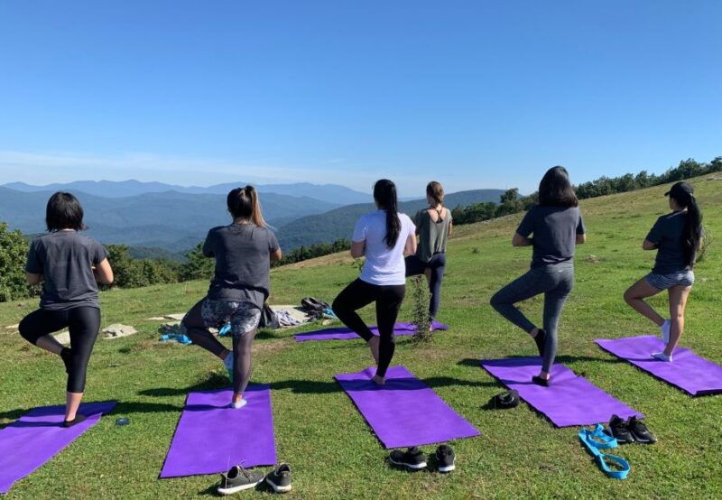 asheville-yoga-on-a-mountain-hike