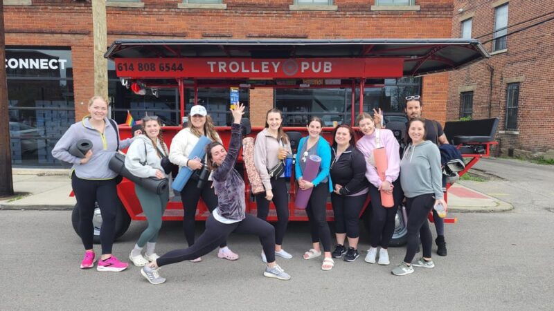 yoga-coffee-tour-on-the-trolley-pub