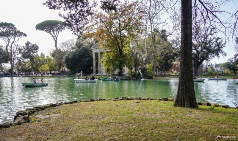 rome-villa-borghese-lake-tour-by-boat-paddling-independently-aperitivo