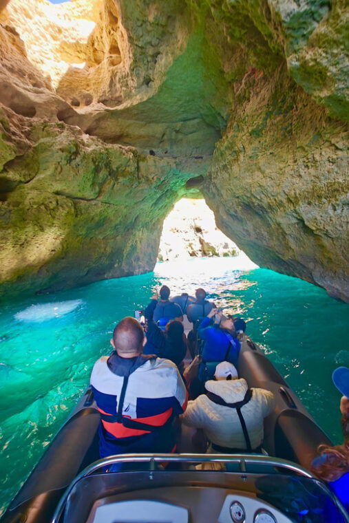 from-portimao-private-boat-tour-to-benagil-caves-speed-boat