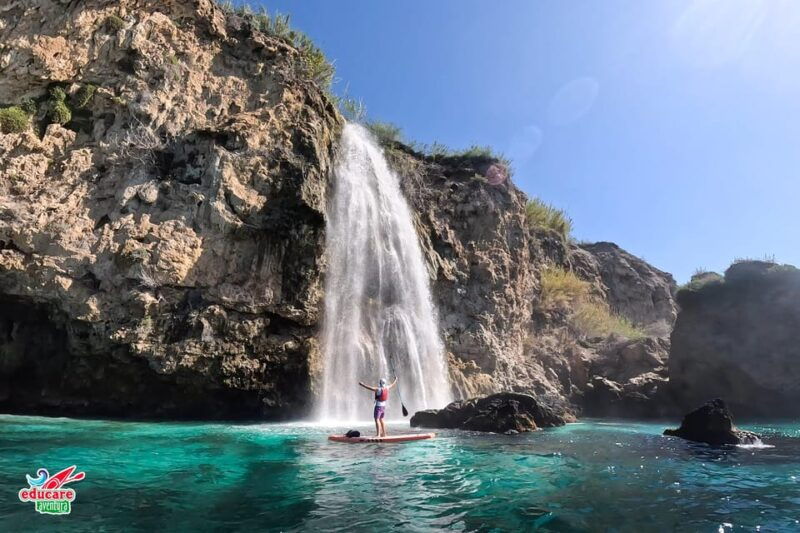 from-nerja-guided-paddle-surf-cliffs-and-maro-waterfall