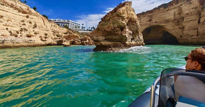 from-portimao-private-boat-tour-to-benagil-caves-speed-boat