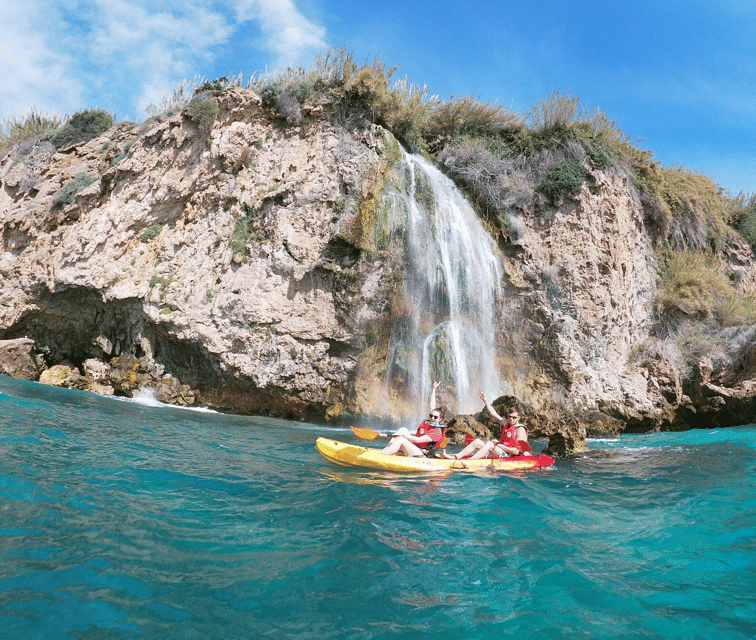 nerja-guided-kayak-tour-nerja-cliffs-and-maro-waterfall