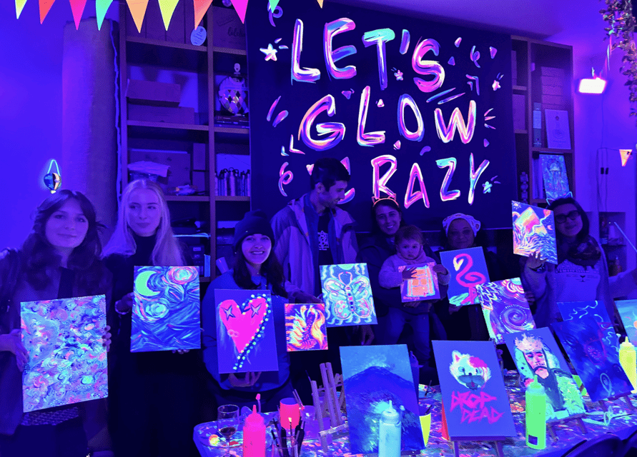 rome-fluorescent-painting-in-artists-studio-with-fine-wine