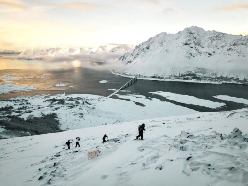 lofoten-islands-guided-snowshoeing-tour-uphill-version