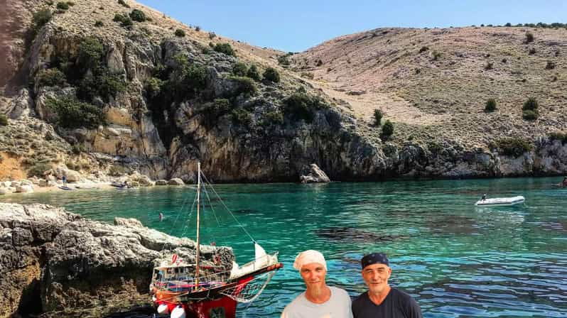 wild-bays-of-krk-sunset-swimming-with-a-pirate-ship