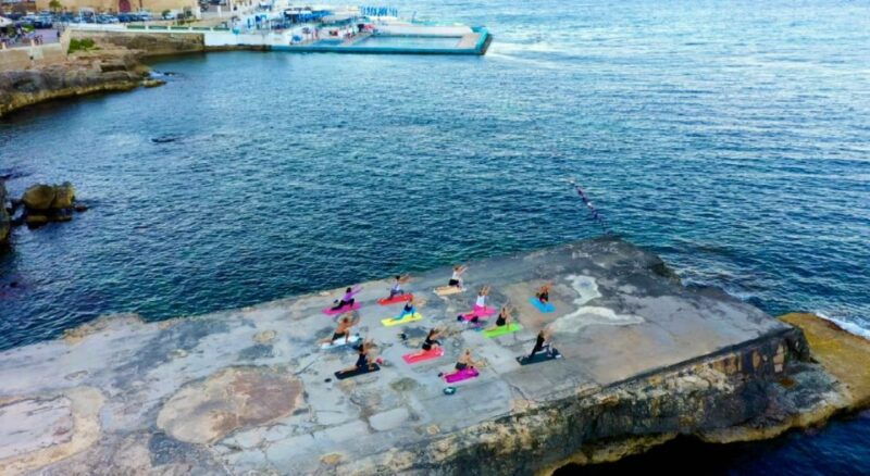 beach-yoga-class-and-swimming-sliema
