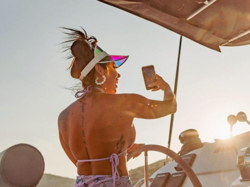 chania-afternoon-catamaran-trip-dinner-drinks-sunset-2