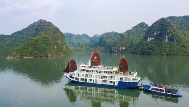 from-ninh-binh-2-days-lotus-luxury-cruise-lan-ha-bay