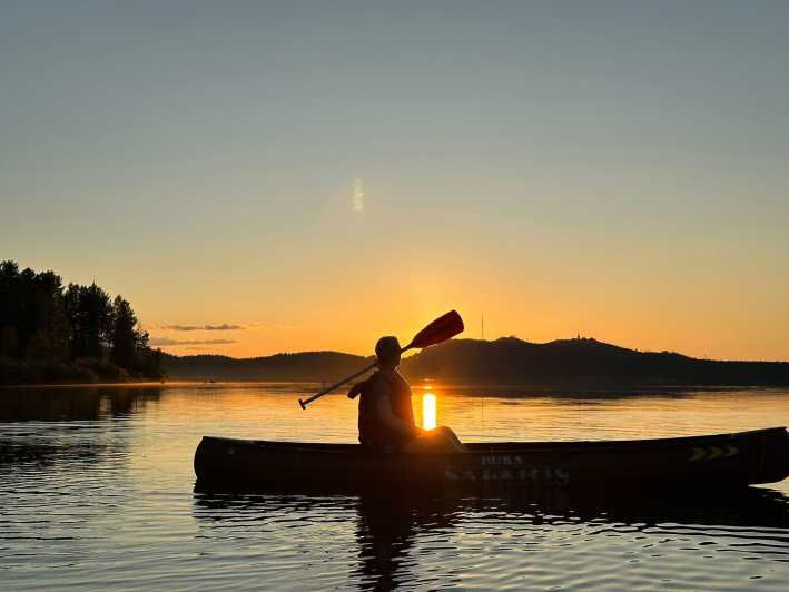 ruka-midnight-sun-canoeing-on-the-ruka-lake