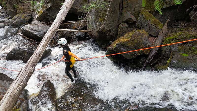 kelowna-canyoning-adventure-with-waterslide-and-rappelling