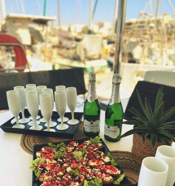 rethymno-sunset-catamaran-cruise-with-wine-and-snacks-2